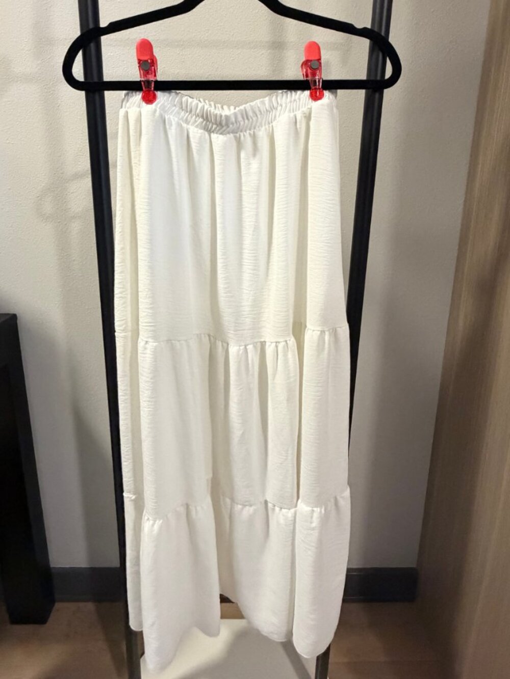 Flowy White Maxi Skirt
